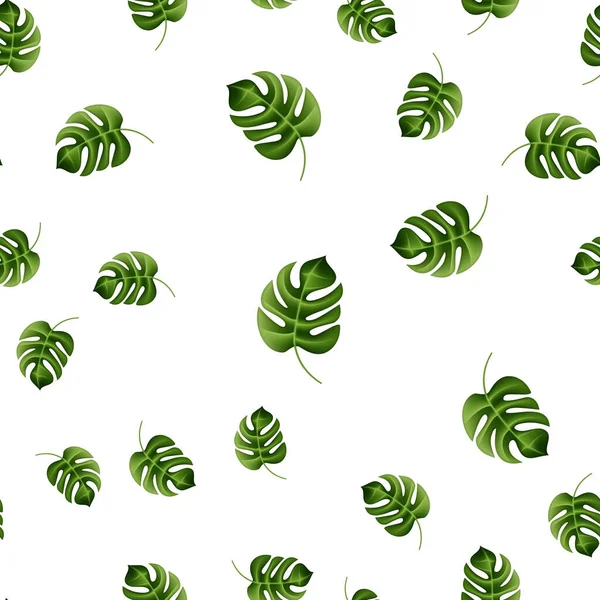 stock vector Tropical leaves. Palm and monstera. Seamless vector pattern.