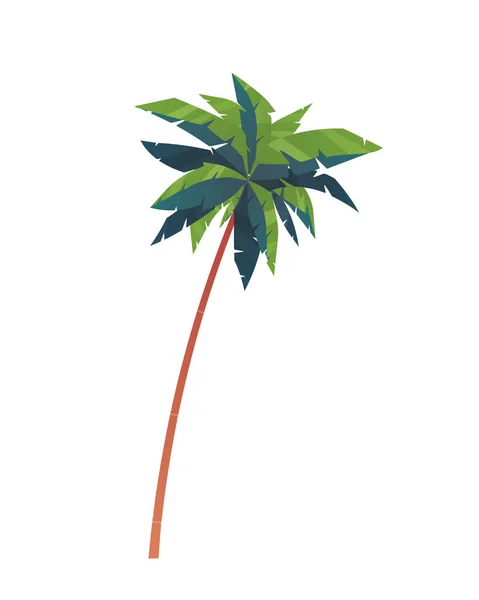 Kokosowe Drzewo Kreskówki Styl Sztuka Wektor Ilustracja — Wektor stockowy