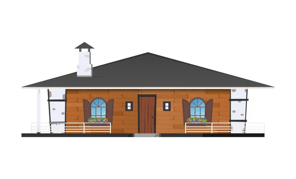 Ícone Desenho Animado Vetorial Casa Casa Ilustração Vetorial Sobre Fundo — Vetor de Stock