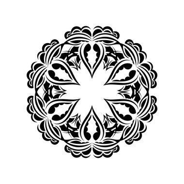 Çiçek şeklinde dekoratif süsler. Mandala Vektör illüstrasyonu