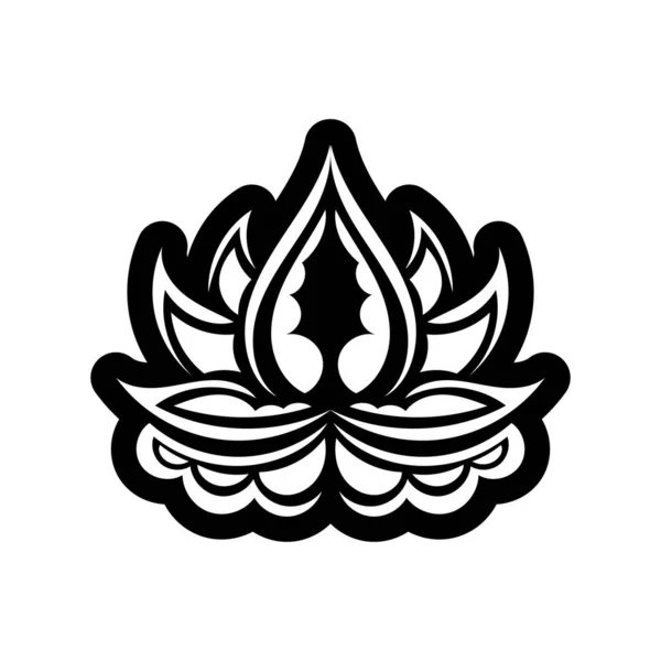 ロータスのロゴ あなたのデザインのためのフラットロゴイラスト — ストックベクタ
