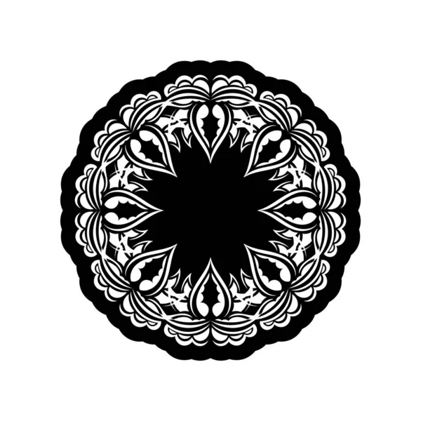 Mandala Στολίδια Σχήμα Λουλουδιού Καλό Για Τατουάζ Αποτυπώματα Και Κάρτες — Διανυσματικό Αρχείο