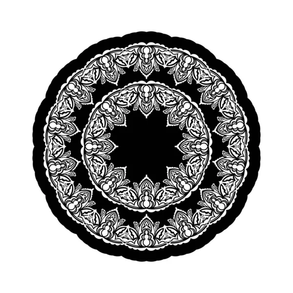Mandala Ornamente Form Einer Blume Gut Für Tätowierungen Drucke Und — Stockvektor