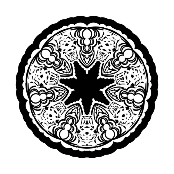 Mandala Adornos Forma Flor Bueno Para Logotipos Tatuajes Impresiones Tarjetas — Archivo Imágenes Vectoriales