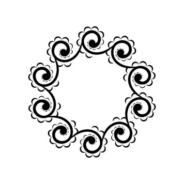 Arabesk ve çiçekli doğu desenleri. Dövmeler, parmak izleri ve kartpostallar için iyi. Beyaz arka planda izole edilmiş. Vektör illüstrasyonu