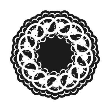 Arabesk ve çiçekli doğu desenleri. Logolar, dövmeler, parmak izleri ve kartpostallar için iyi. Beyaz arka planda izole edilmiş. Vektör illüstrasyonu