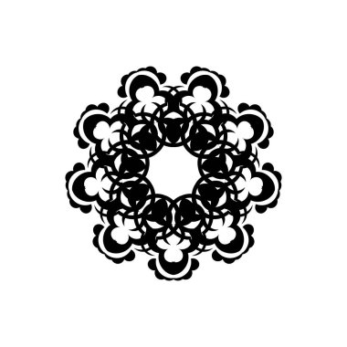 Celtics yuvarlak süsü. Dövmeler, parmak izleri ve kartpostallar için iyi. Vektör illüstrasyonu