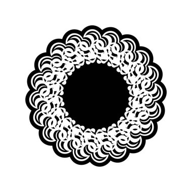 Celtics yuvarlak süsü. Dövmeler, parmak izleri ve kartpostallar için iyi. Beyaz arka planda izole edilmiş. Vektör illüstrasyonu