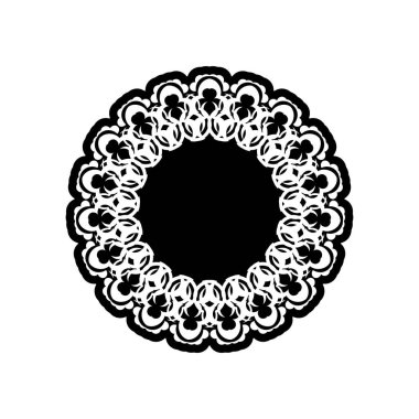 Celtics yuvarlak süsü. Logolar, dövmeler, parmak izleri ve kartpostallar için iyi. Beyaz arka planda izole edilmiş. Vektör illüstrasyonu