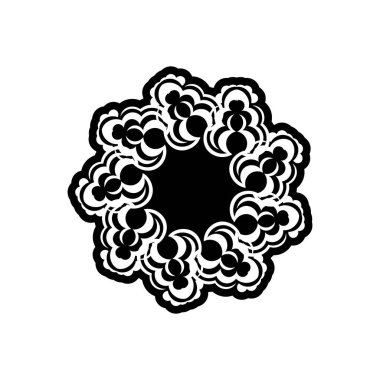 Celtics yuvarlak süsü. Menüler, dövmeler, parmak izleri ve kartpostallar için iyi. Beyaz arka planda izole edilmiş. Vektör illüstrasyonu