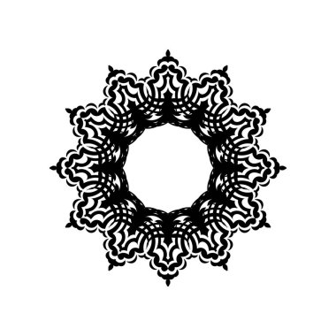 Mandala. Etnik dekoratif unsurlar. El çizimi arka plan. İslam, Arapça, Hintçe, sedir motifleri.