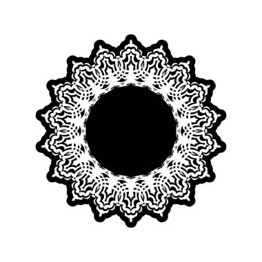 Henna, Mehndi, dövme, dekorasyon için dairesel çiçek mandala deseni.