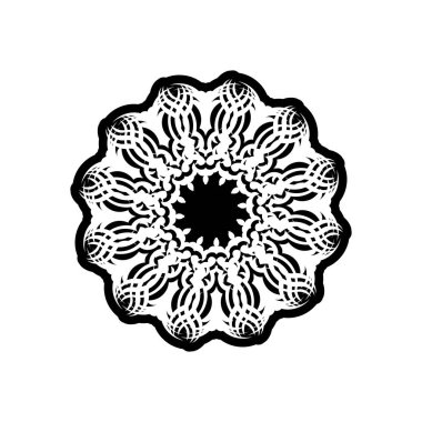 Boyama kitabı için Mandalas. Süslü, yuvarlak süsler. Sıra dışı çiçek şekli.