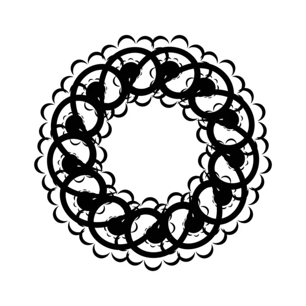 Motif Oriental Avec Arabesques Éléments Floraux Bon Pour Les Tatouages — Image vectorielle