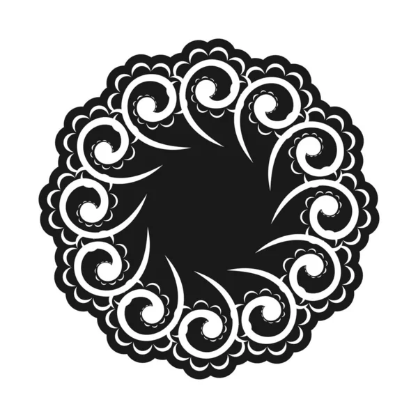 Patrón Oriental Con Arabescos Elementos Florales Bueno Para Logotipos Tatuajes — Archivo Imágenes Vectoriales