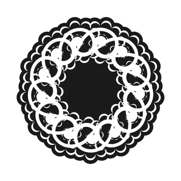Patrón Oriental Con Arabescos Elementos Florales Bueno Para Logotipos Tatuajes — Archivo Imágenes Vectoriales