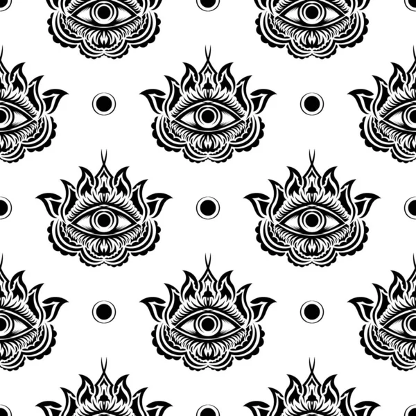 All Seeing Eye Vector Seamless Pattern Good Backgrounds Prints Clothing — Stock Vector