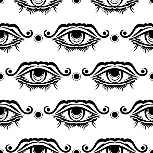 All Seeing Eye Vector Seamless Pattern Good Covers Fabrics Postcards — Stock Vector