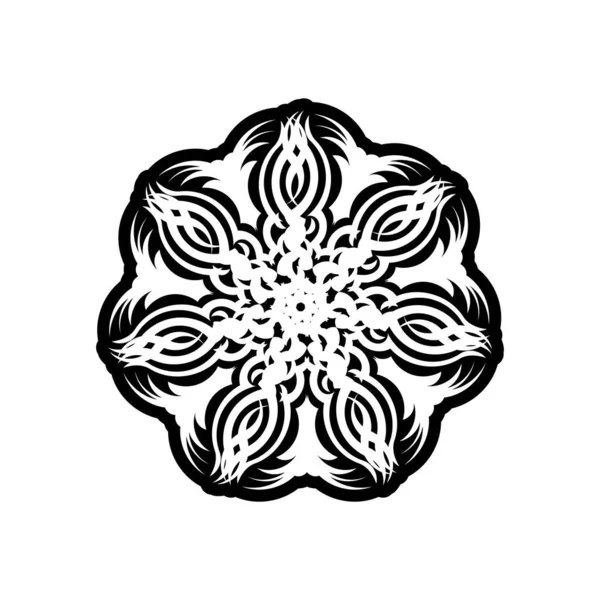 Mandala Untuk Buku Mewarnai Dekorasi Bulat Ornamen Bentuk Bunga Yang - Stok Vektor