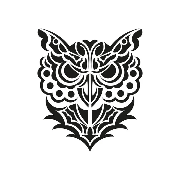 Διακόσμηση Κουκουβάγιας Καλό Για Τατουάζ Αποτυπώματα Και Κάρτες Εικονογράφηση Διανύσματος — Διανυσματικό Αρχείο