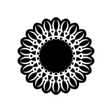 Klasik mandala yuvarlak süsü. Vektör illüstrasyonu.