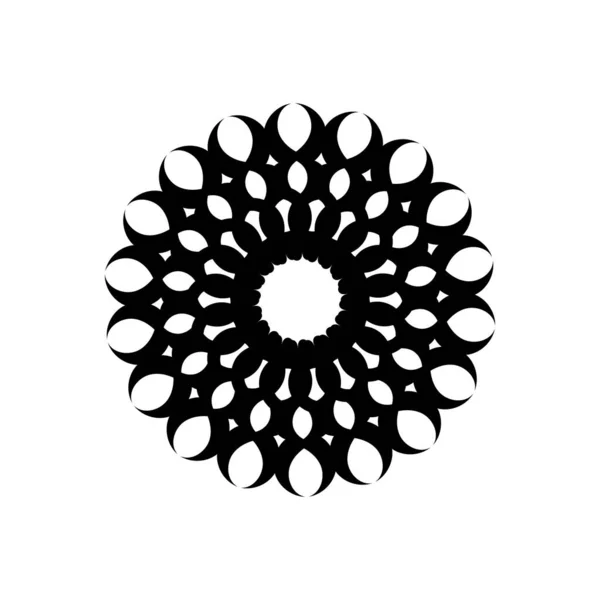 Mandala Ornement Circulaire Isolé Sur Fond Blanc — Image vectorielle