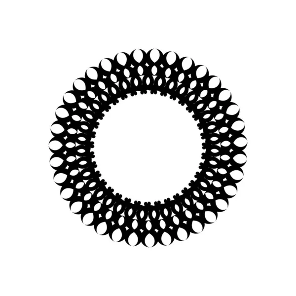老式圆形装饰品 编织设计元素 瑜伽标志矢量 — 图库矢量图片