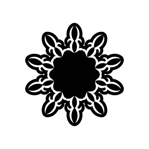 Mandala Indien Ornement Circulaire Isolé Sur Fond Blanc Illustration Vectorielle — Image vectorielle