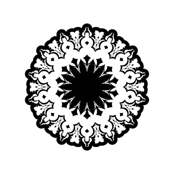 Vintage Mandala Okrągły Ornament Niezwykły Kształt Kwiatka Orientalny Wektor Wzory — Wektor stockowy