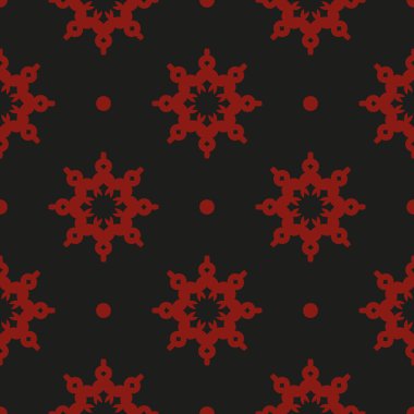 Çin siyah ve kırmızı soyut, kusursuz vektör arkaplanı. Eski tarz bir şablona sahip duvar kağıdı. Yerli çiçek elementi. Duvar kağıdı, kumaş, ambalaj, ambalaj için süs.