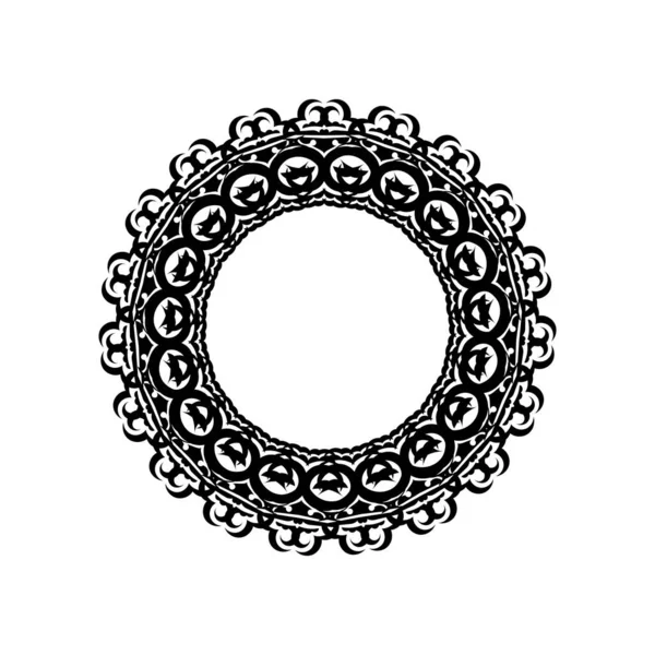 Vintage Mandala Logo Rond Ornament Voor Design — Stockvector