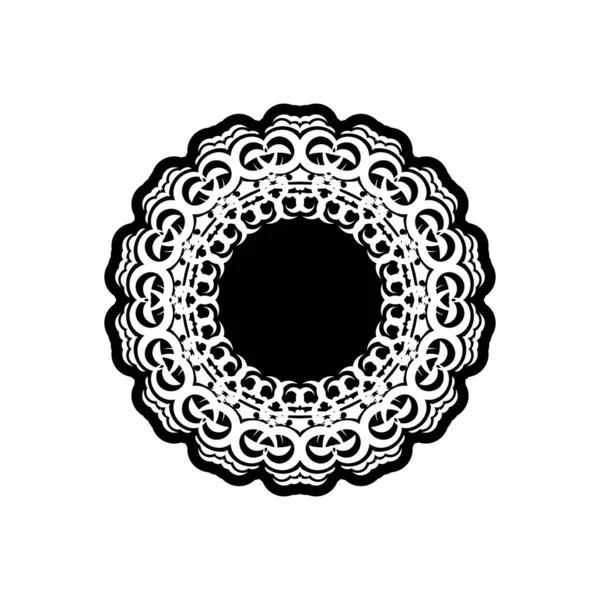Adorno Redondo Con Logo Mandala Vintage Ilustración Vectorial — Archivo Imágenes Vectoriales