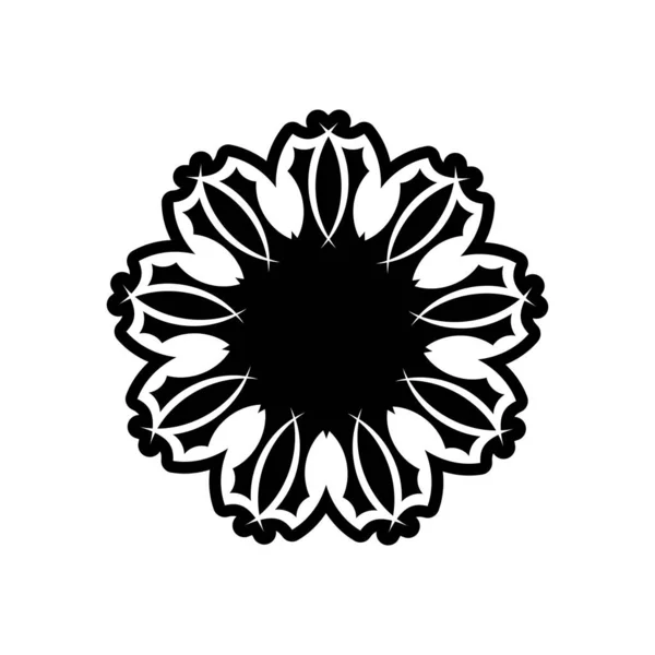 Vintage Mandala Logo Ornament Unusual Flower Shape Oriental Vector Patterns — Stock Vector