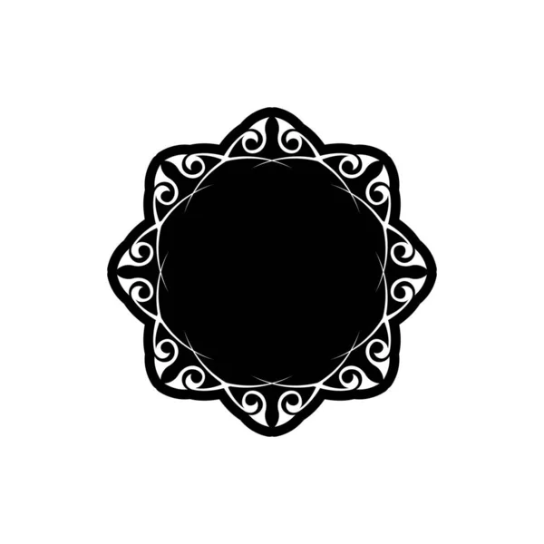 Logo Indio Mandala Logotipo Blanco Negro Tejiendo Elementos Diseño Logos — Archivo Imágenes Vectoriales