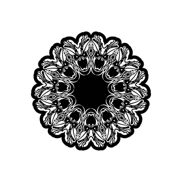 Vintage Mandala Logo Ornament Decorative Ornaments Unusual Flower Shape Oriental — Stock Vector