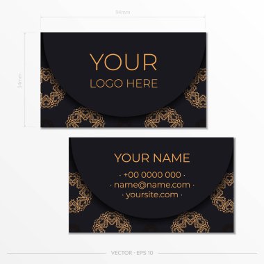 Lüks kartpostal tasarımı. Vektör illüstrasyonu