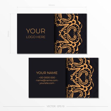 Lüks kartpostal tasarımı. Vektör illüstrasyonu