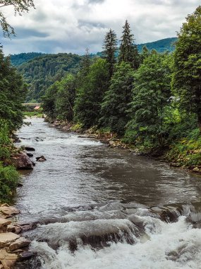Overlander Şelalesi, Fraser Nehri, Mount Robson İl Parkı, Rocky Dağları, Alberta, Kanada, Temmuz