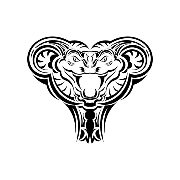 Anaconda Art Vectoriel Illustration Serpent Pour Tatouage Logo Étiquette Signe — Image vectorielle