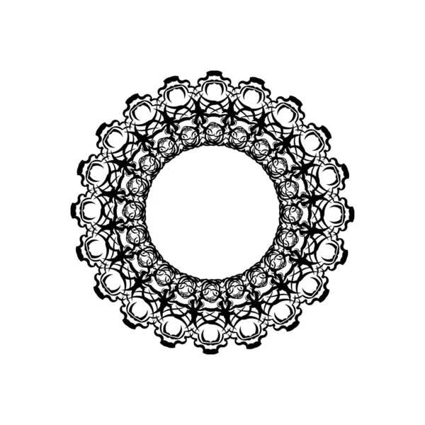 Forme Mandala Simple Pour Coloration Mandala Vectoriel Floral Une Fleur — Image vectorielle