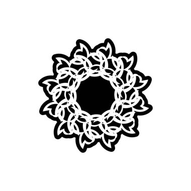 Resim için Mandala. Vektör Çemberi Süslemesi. Tasarım Elemanı