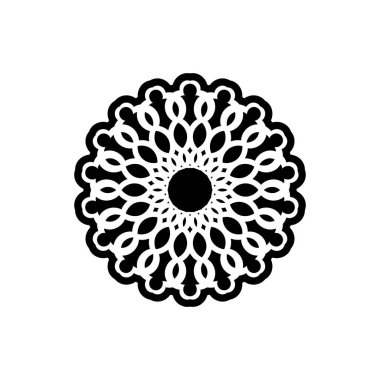 Güneşli yıldız dairesi vektör mandala boyama kitabı