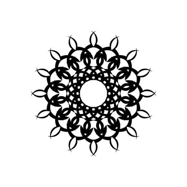 Lijn Lotus Bloem Bloem Van Het Leven Heilige Geometrie Mandala — Stockvector