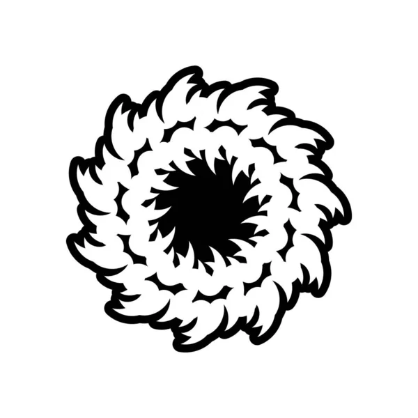 Ligne Fleur Lotus Fleur Vie Géométrie Sacrée Ornement Mandala Symbole — Image vectorielle
