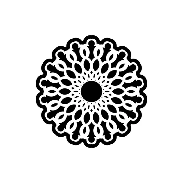 Sol Estrella Círculo Vector Mandala Libro Para Colorear — Archivo Imágenes Vectoriales