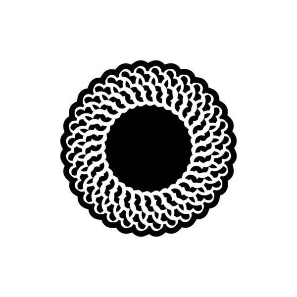 Sunny Star Cercle Vecteur Mandala Coloriage Livre — Image vectorielle