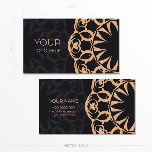 Kartvizitlerin şablonu siyah renkli ve lüks şablonlu. Antika süslemeli kartvizit hazırlama.