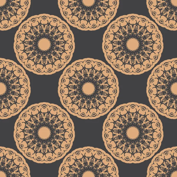 Dunkle Taufrische Nahtlose Muster Mit Vintage Ornamenten Tapeten Vintage Stil — Stockvektor