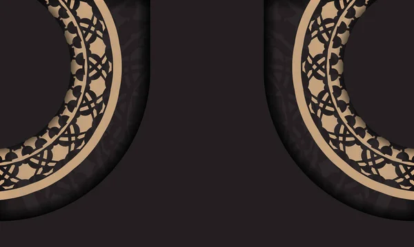 Чорний Фон Розкішними Вінтажними Прикрасами Місцем Вашого Логотипу Тексту Дизайн — стоковий вектор