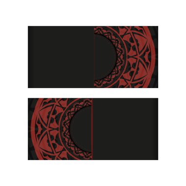 Metin ve vintage süslemeleriniz için boşluk içeren davet kartı tasarımı.